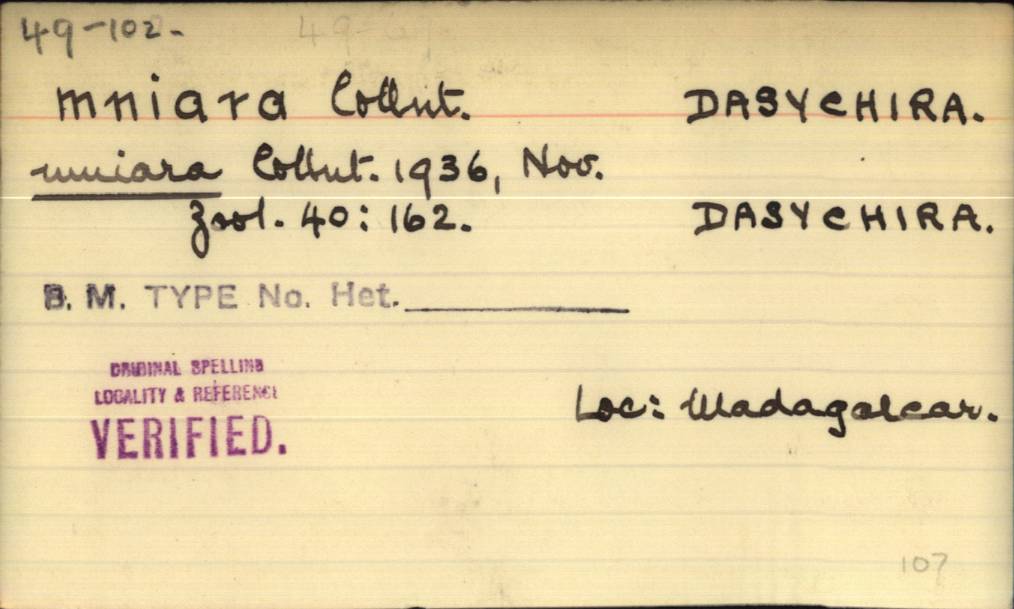 front of card